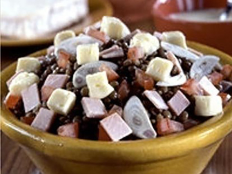 Salade de lentilles au fromage