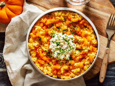 Risotto de potiron au fromage frais