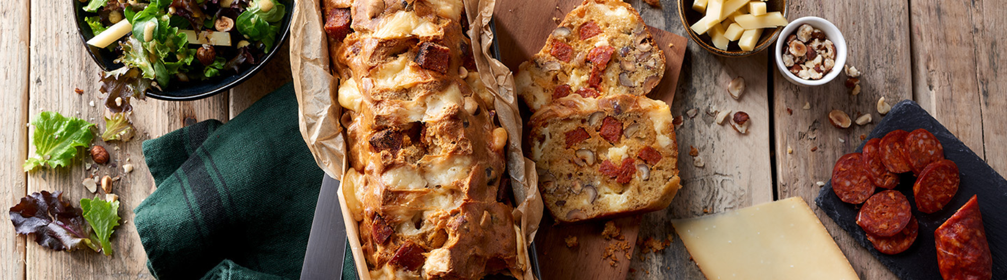 Cake au chorizo et fromage
