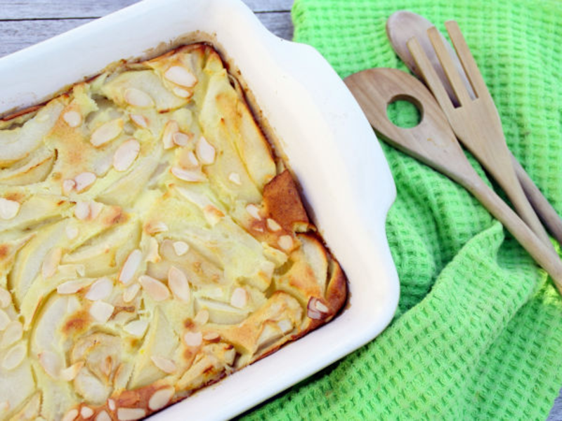 Clafoutis pommes-poires au fromage frais