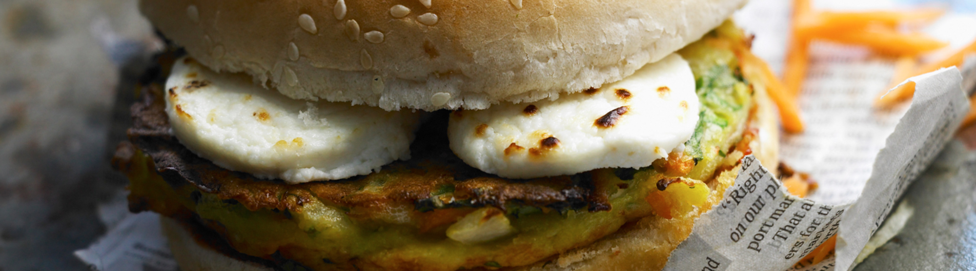 Burger végétarien au fromage de chèvre