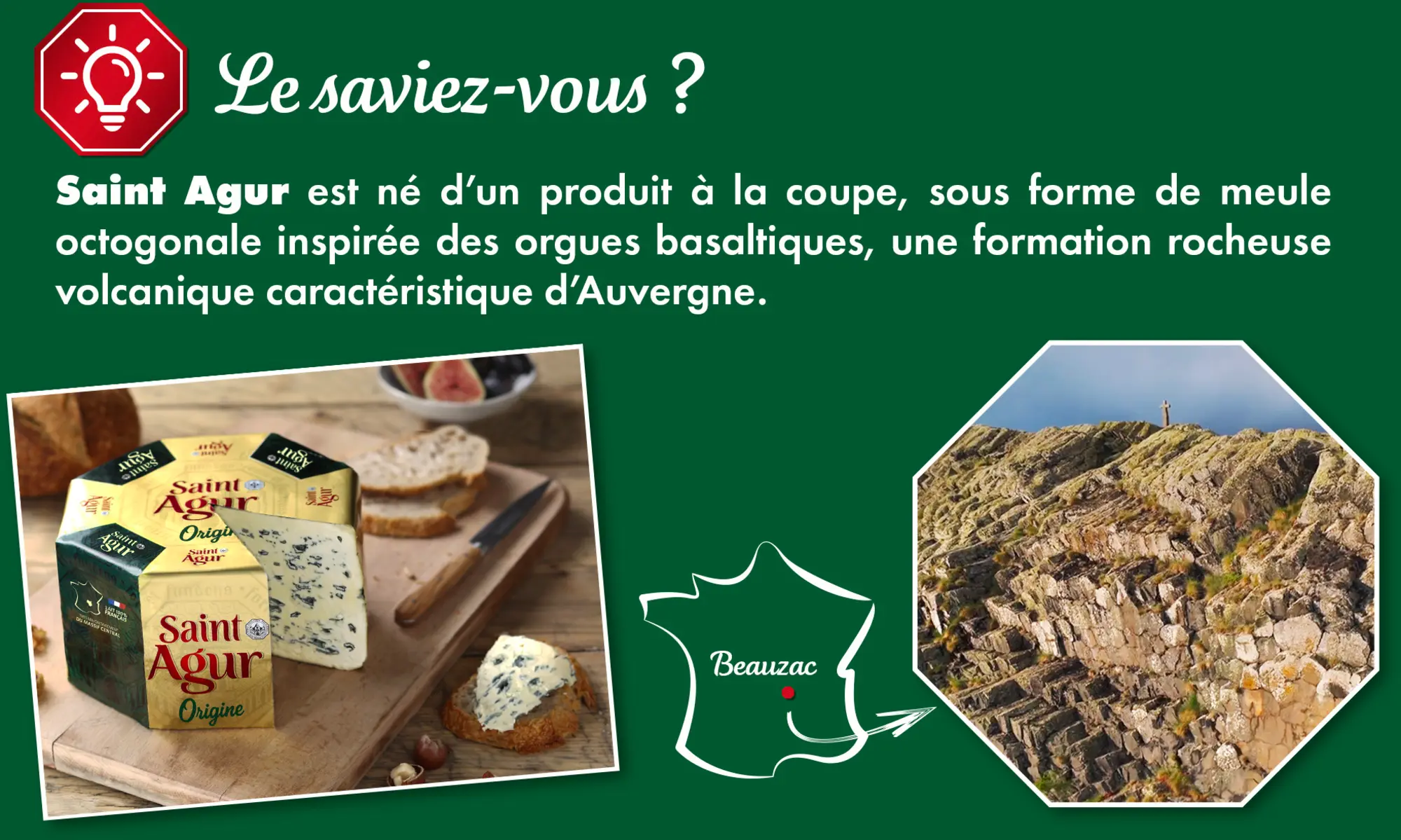 Le saviez-vous Saint Agur coupe