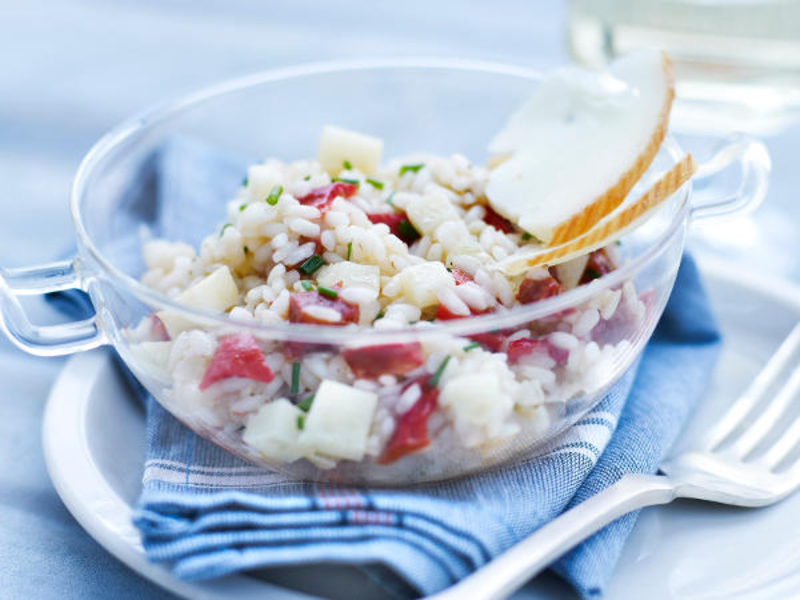 Salade de riz facile au fromage