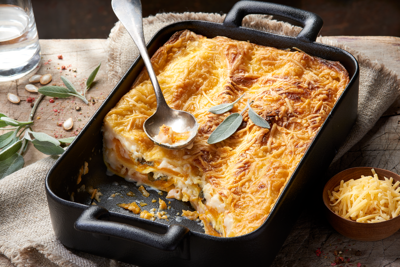 Lasagnes de courge butternut au gouda