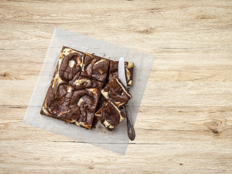 Brownie au chocolat noir et fromage frais