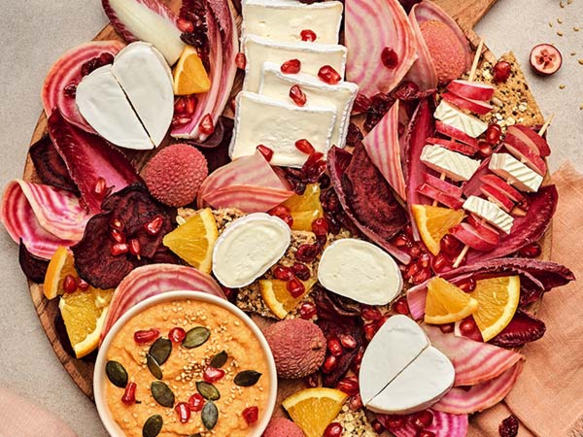 Planche de fromages de Saint Valentin
