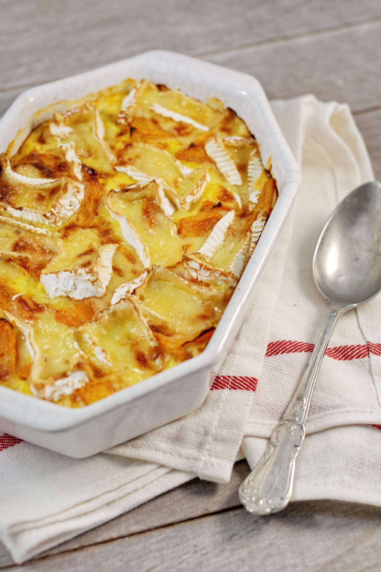 Gratin de potimarron au camembert Cœur de Lion