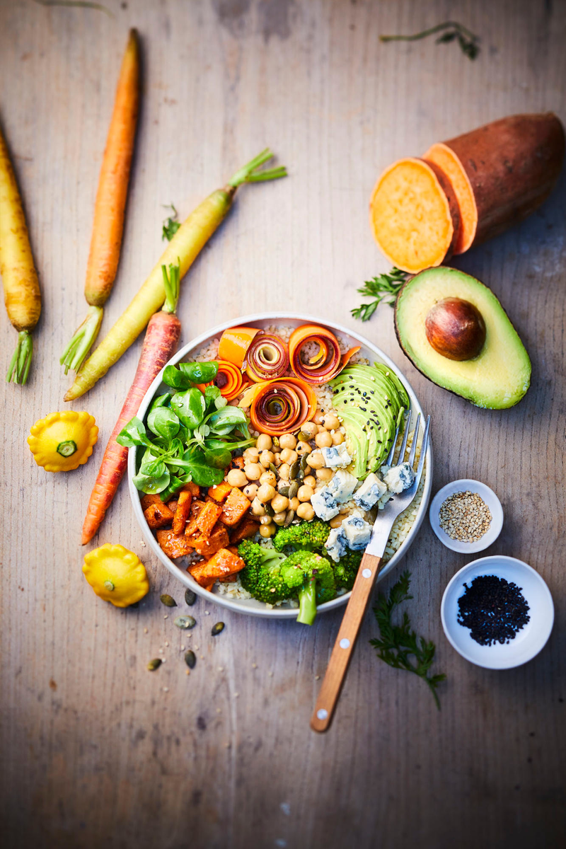 Buddha bowl au fromage bleu