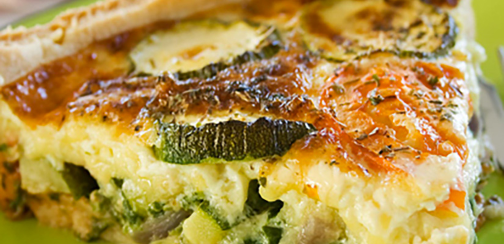 Tarte légère aux courgettes à la crème de bleu