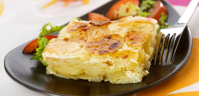 Gratin de pommes de terre au fromage de chèvre frais