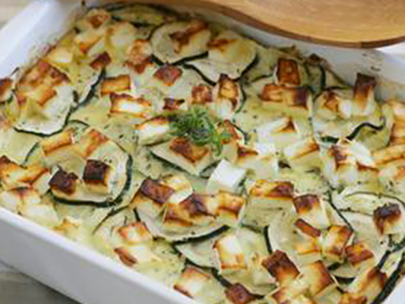 Gratin de courgettes au parmesan