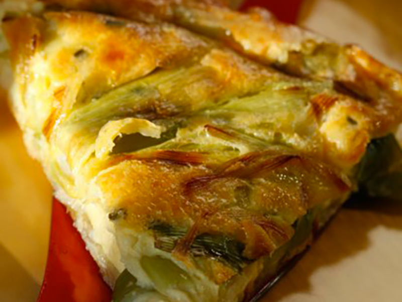 Quiche aux poireaux et fromage frais