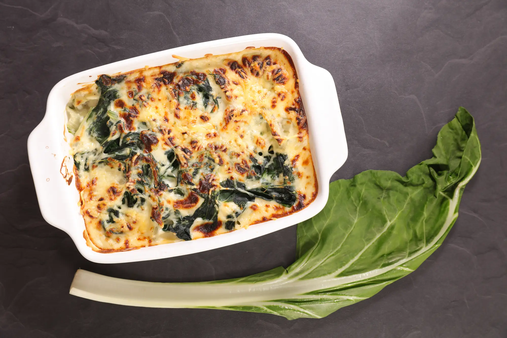 Gratin de blettes au cheddar