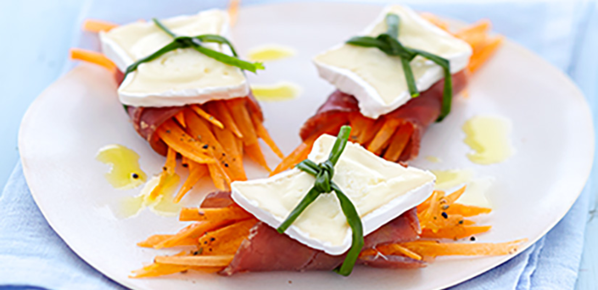 Bouchée de thon fumé et carottes au fromage