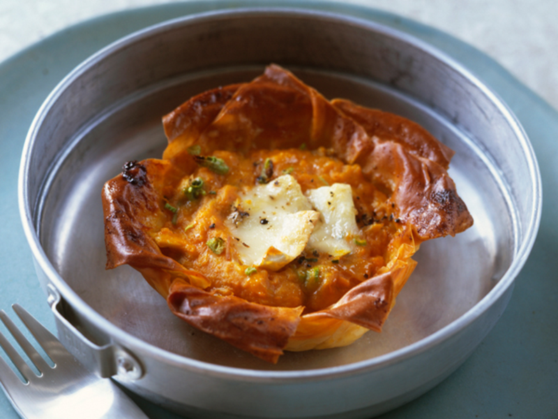 Tartelette à la patate douce et fromage de chèvre