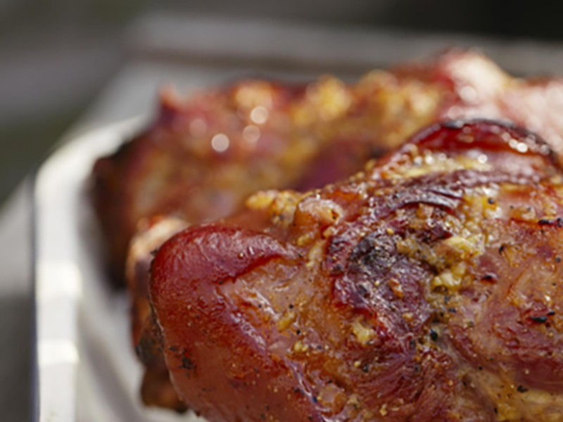 Jarret de porc fermier braisé polenta au fromage de brebis