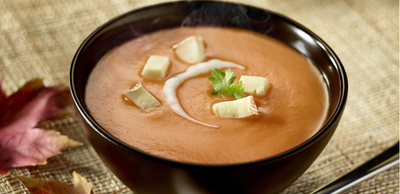 Velouté de patate douce et carotte au fromage