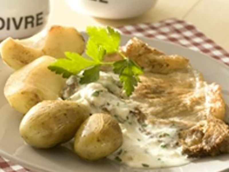 Côtes de veau normandes au camembert