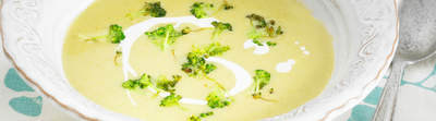 Velouté de brocolis au fromage frais