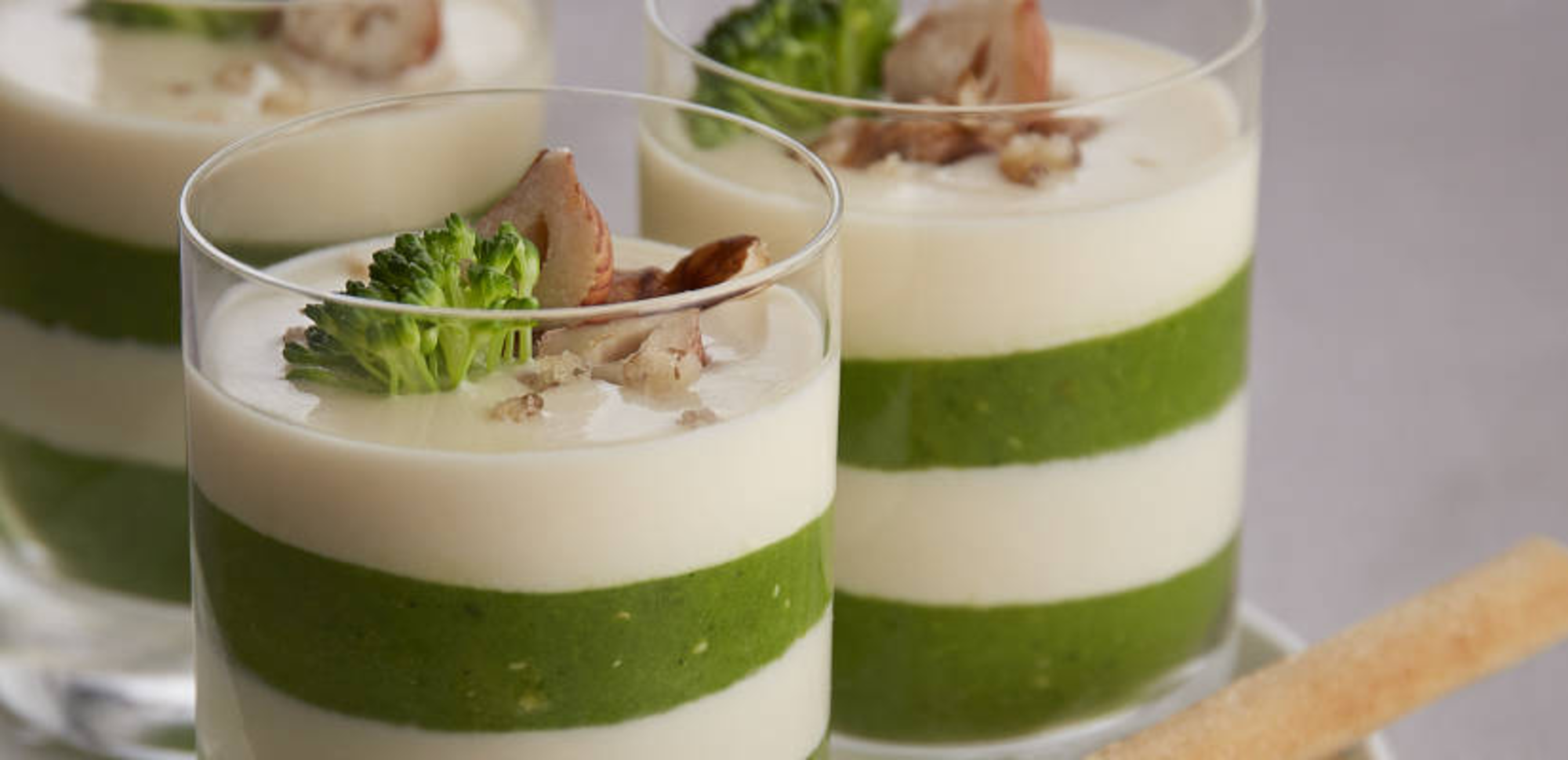 Verrine au pesto, brocoli