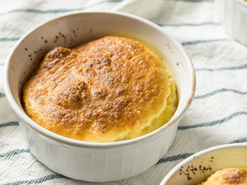 Soufflé au fromage et aux moules