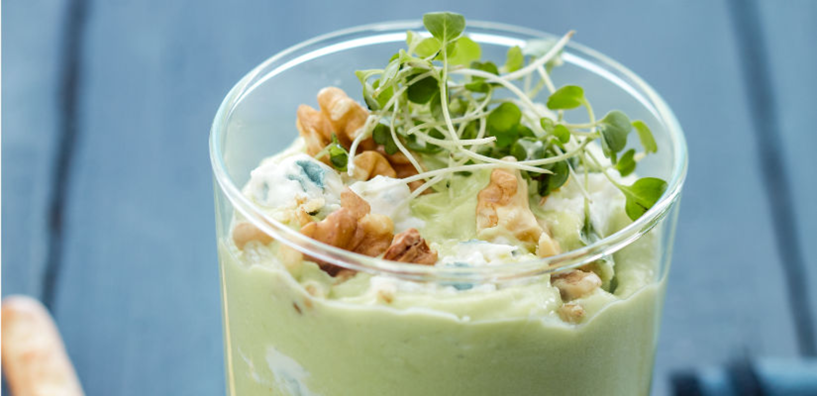 Mousse avocat et fromage bleu