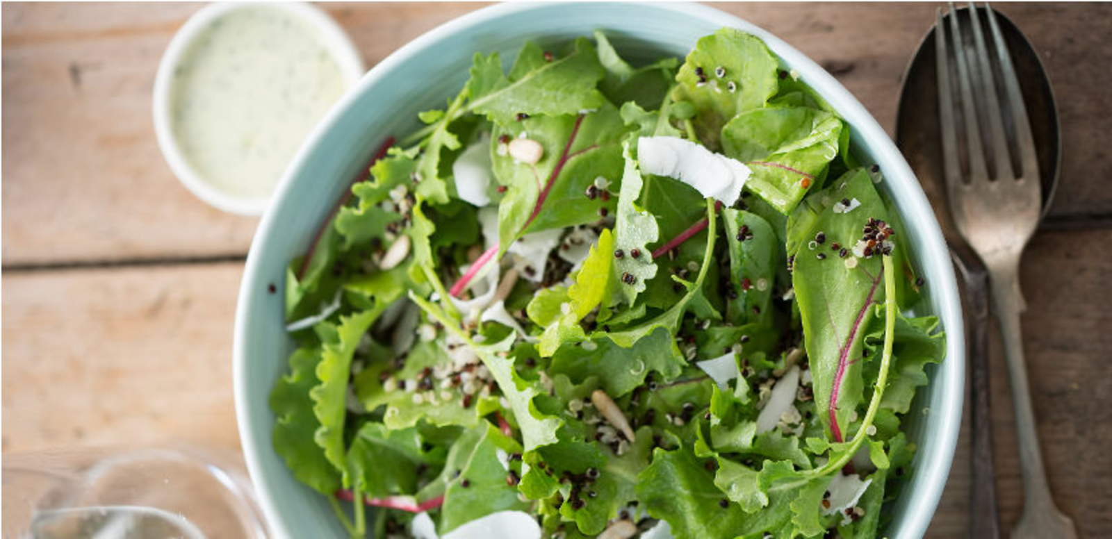 Idées de salades composées, sauce au fromage