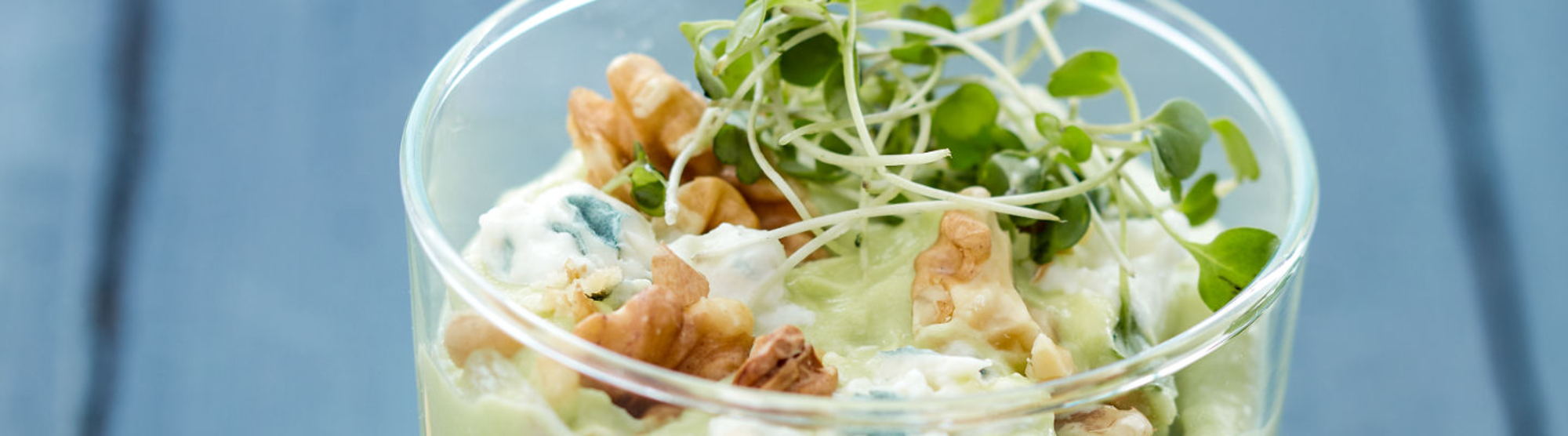 Mousse d'avocat au fromage bleu