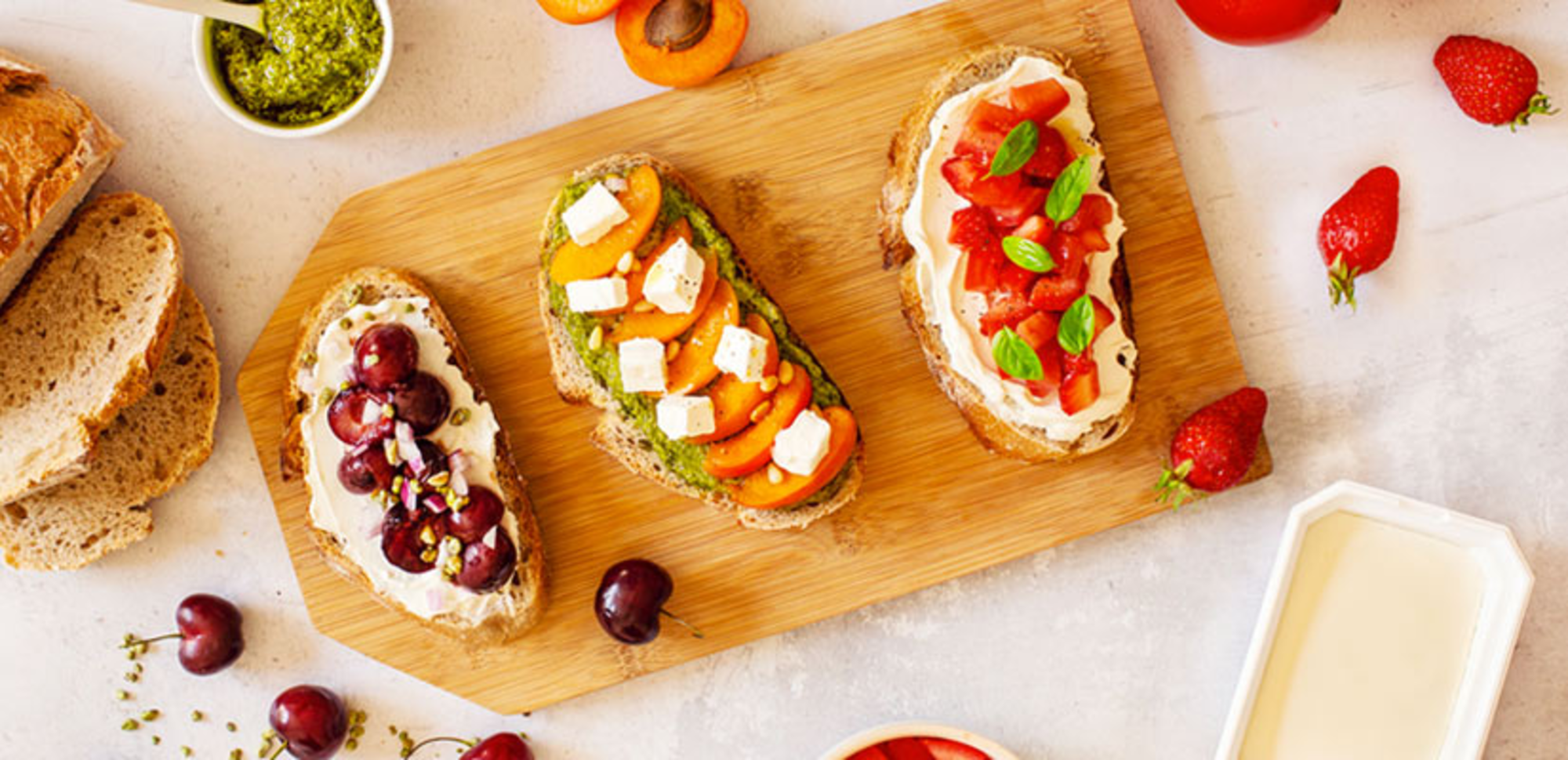 Tartines sucrées-salées au St Môret