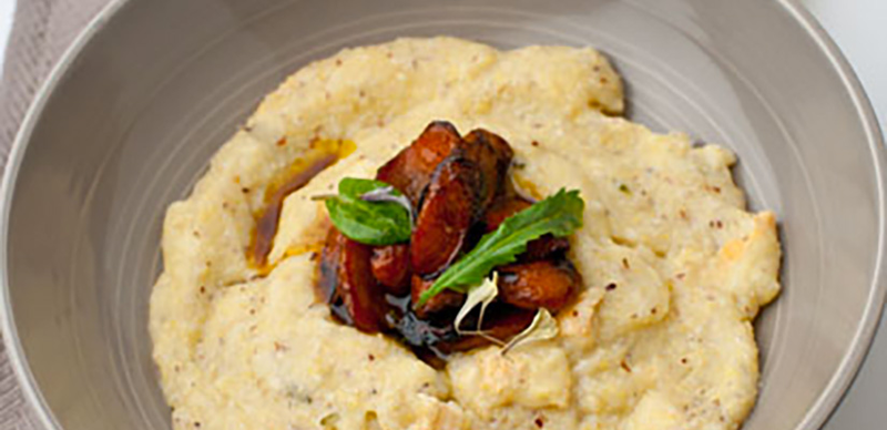 Polenta au fromage et carottes