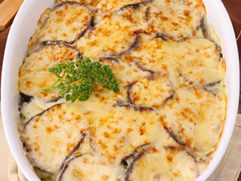 Gratin d'aubergines au parmesan