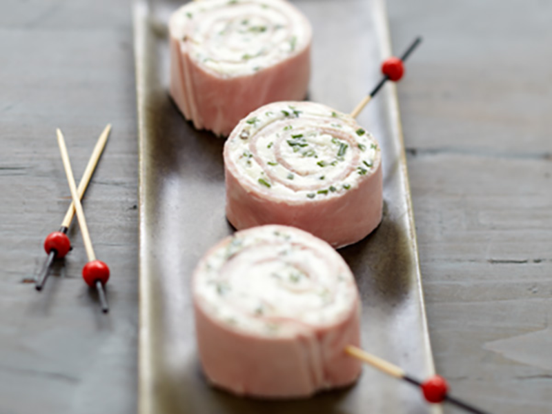 Roulés de jambon au fromage frais