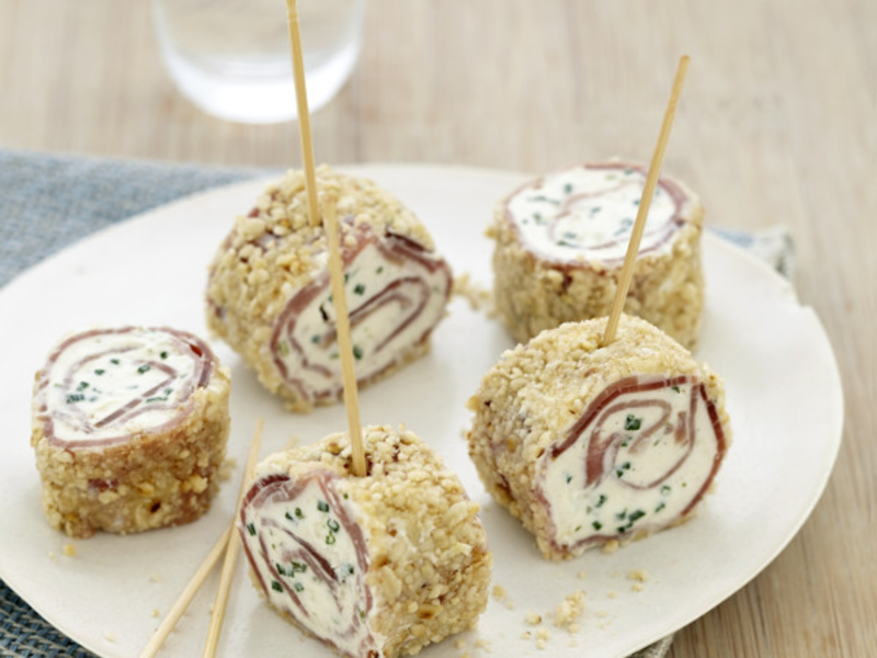 3 idées de roulés apéritifs au fromage Tartare