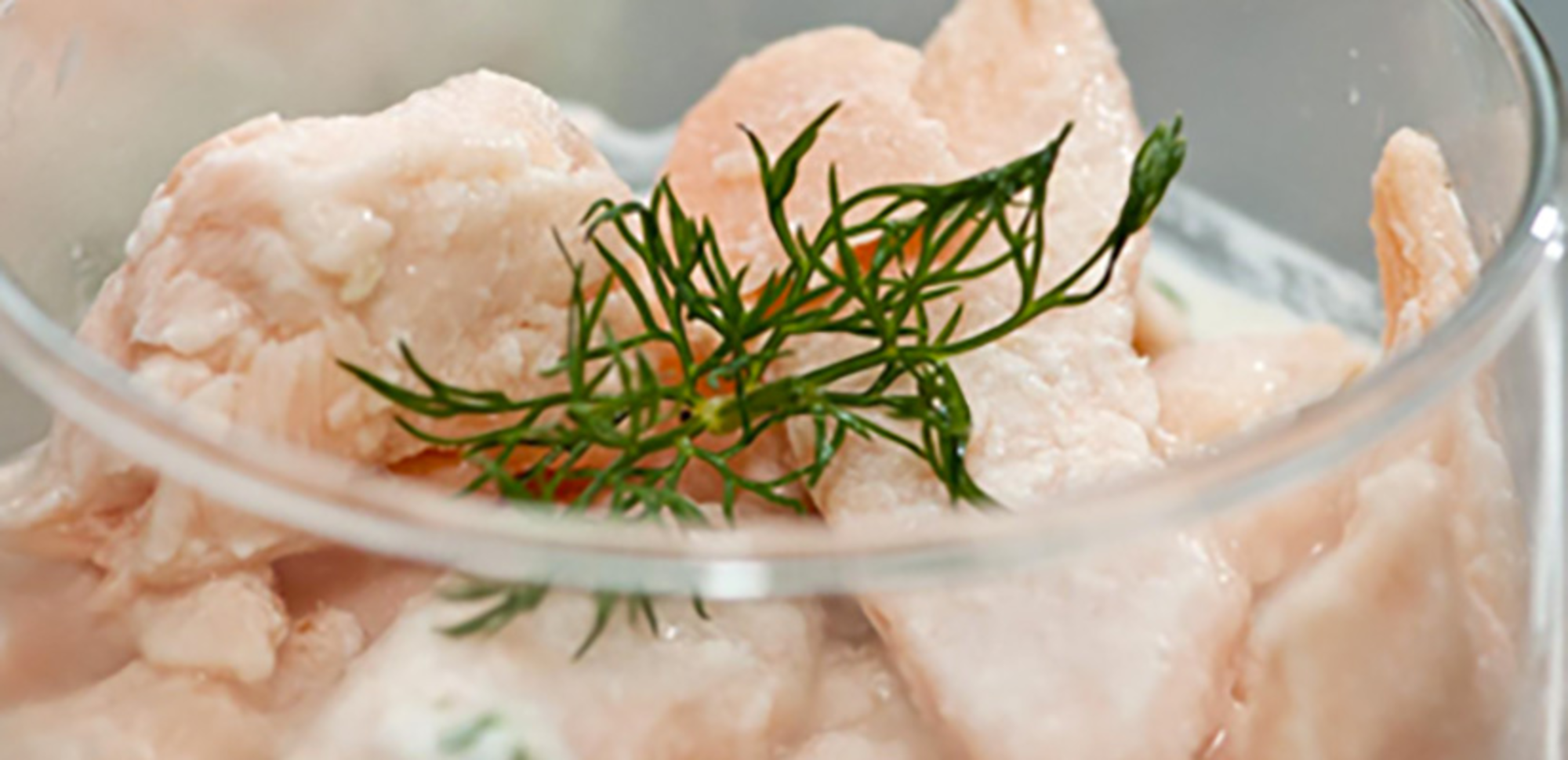 Verrines de jambon blanc au fromage frais