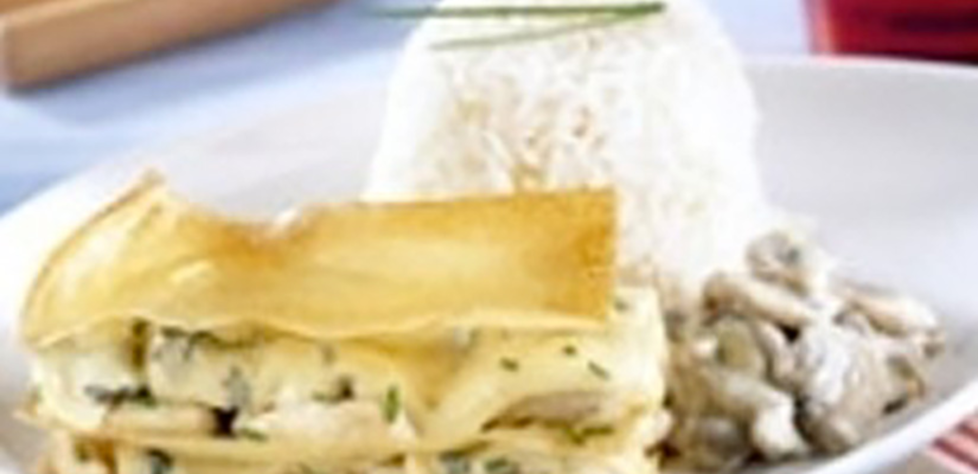 Millefeuille au poulet et au bleu