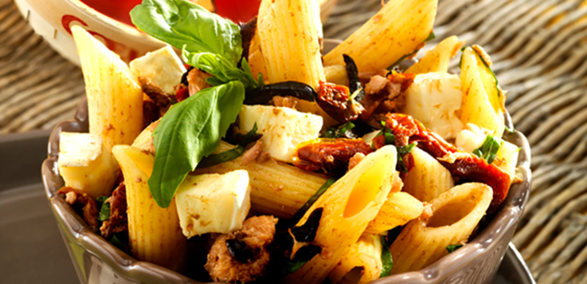 Penne à la sicilienne au thon et au camembert