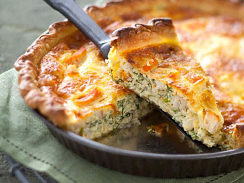 Quiche au haddock et parmesan