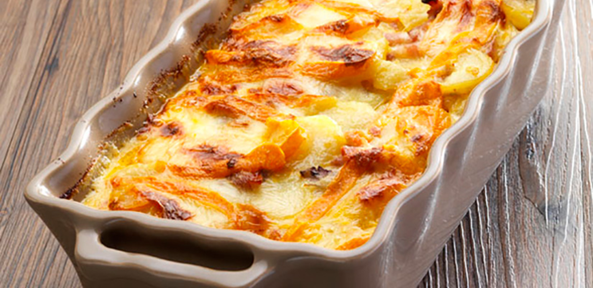 Tartiflette au fromage, raisins secs et cumin