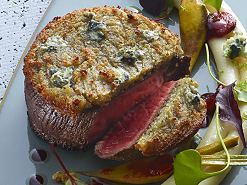 Tournedos et son croustillant de fromage bleu