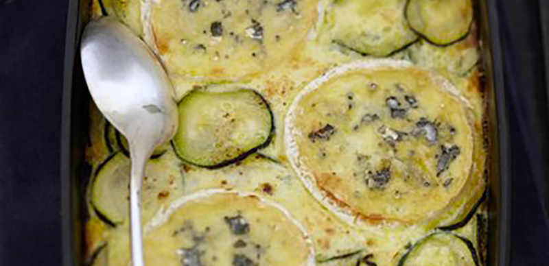 Gratin de courgettes au fromage bleu