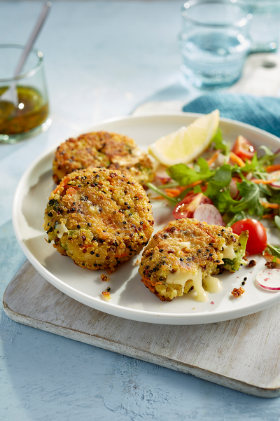 Croquettes de quinoa aux légumes et camembert