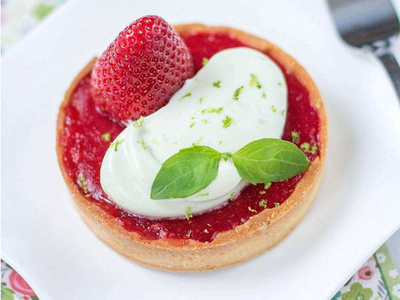 Tartelettes à la fraise et au fromage frais