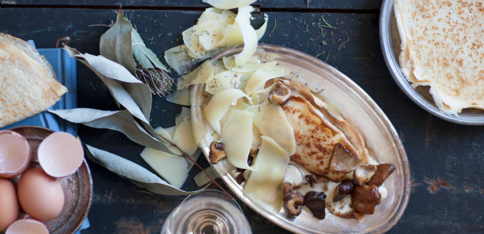 Crêpe aux champignons des bois