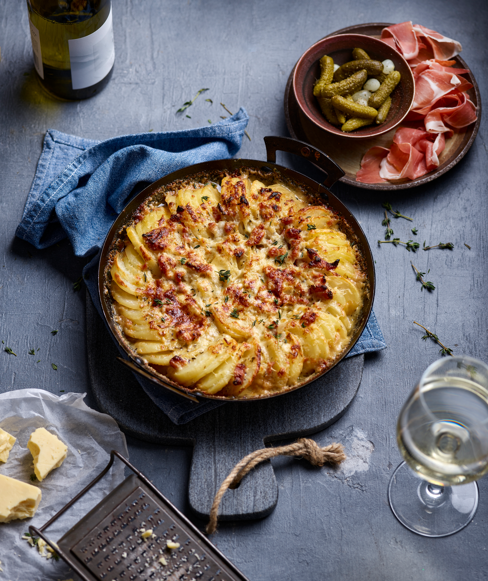 Gratin de pommes de terre au cheddar