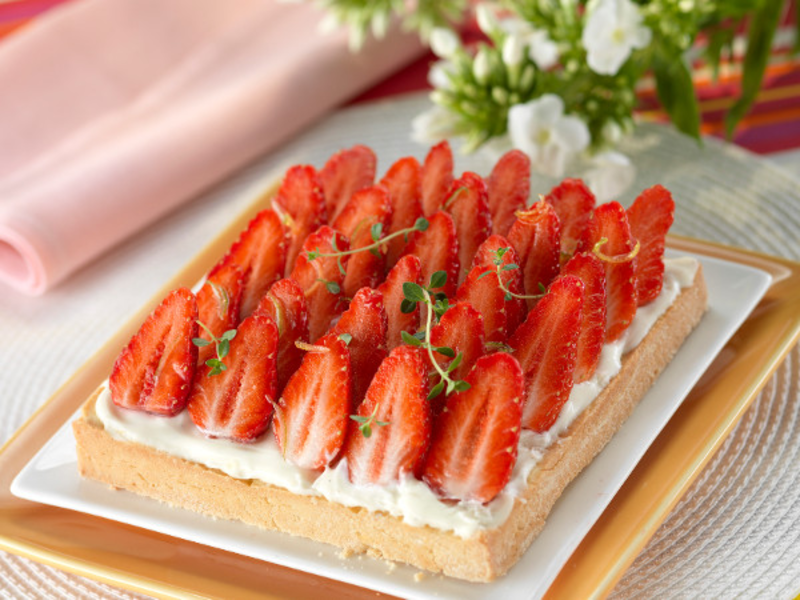 Tarte aux fraises mascarpone