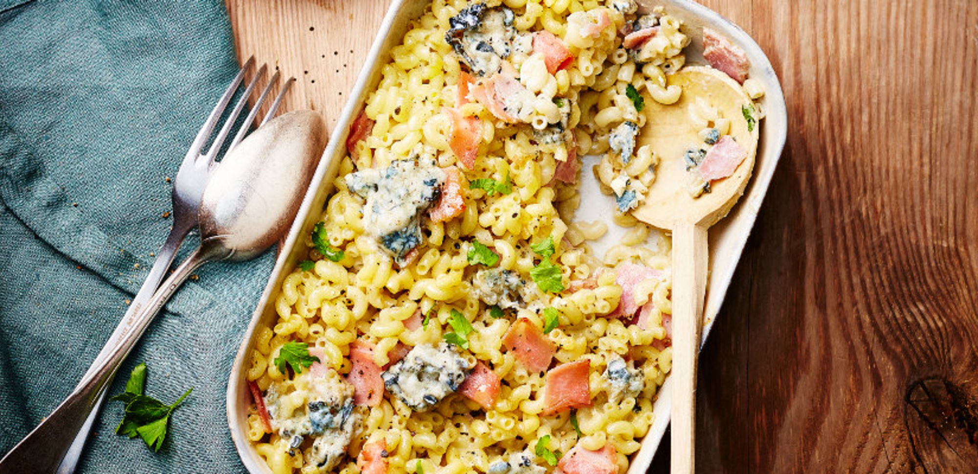 Gratin de coquillettes Saint Agur