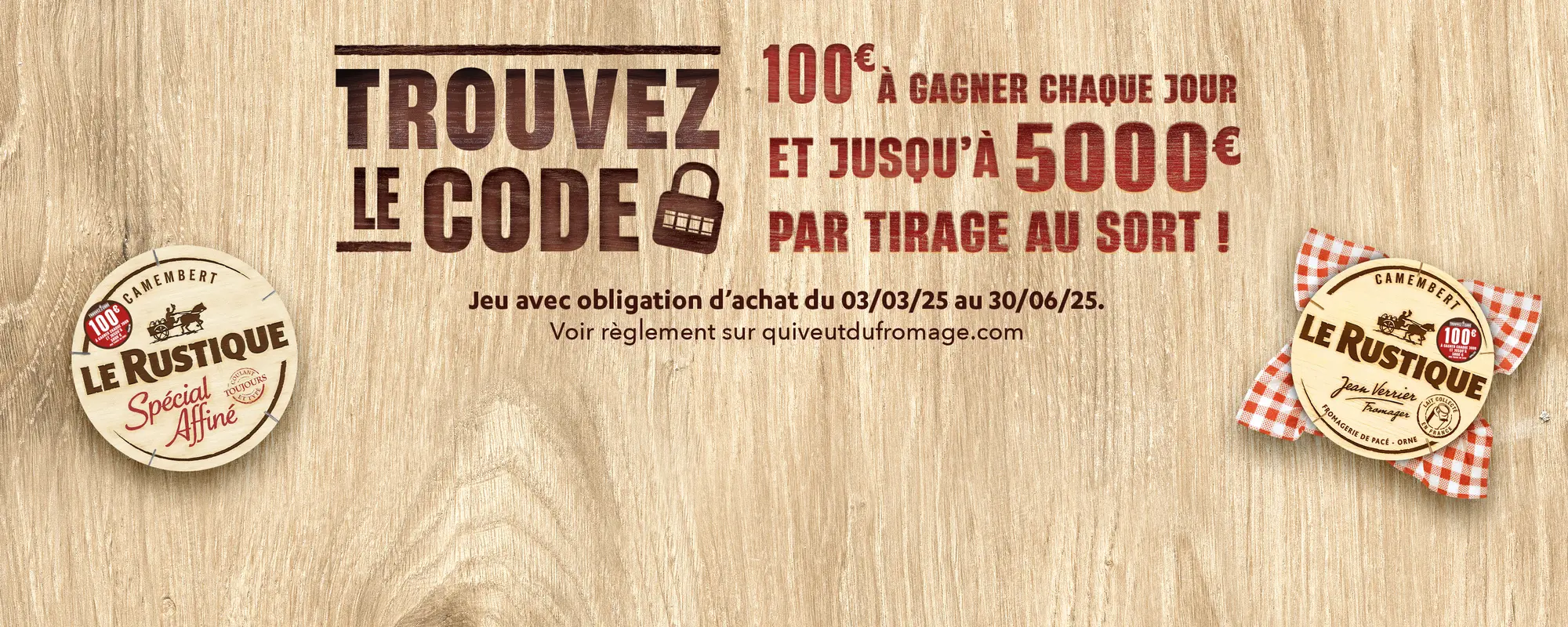 Bannière espace de marque - Jeu Trouvez le code 2025
