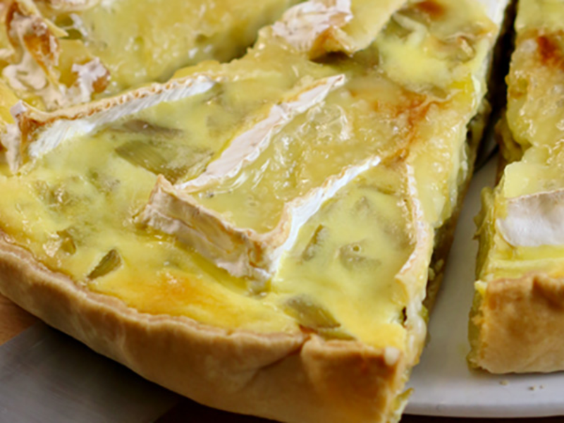 Tarte aux poireaux et au camembert