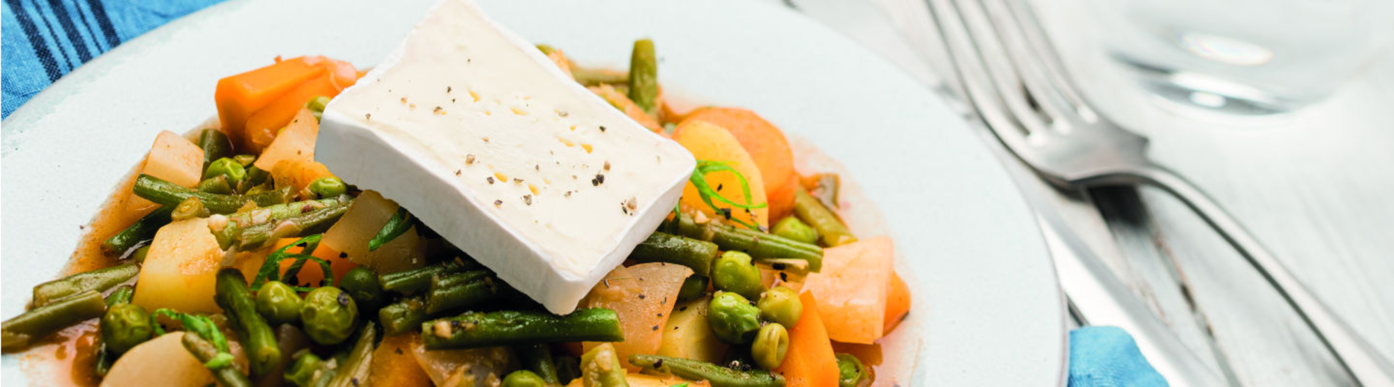 Navarin sans viande aux légumes et fromage