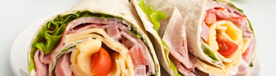 Wraps jambon fromage et sauce blanche